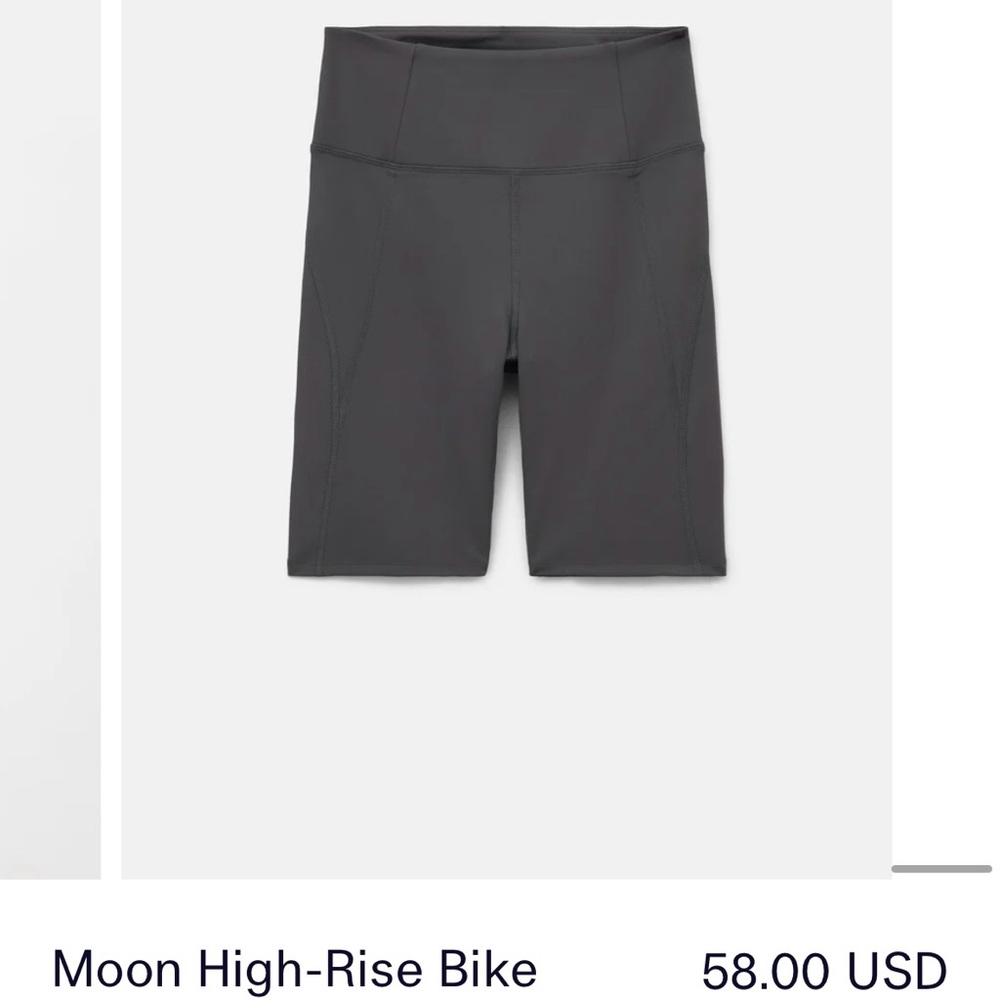 Girlfriend Collective High-Rise Bike Short in Moon gray
